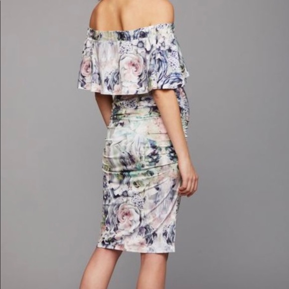 Ripe Floral Print Off The Shoulder Dress (M) - Picture 7 of 8